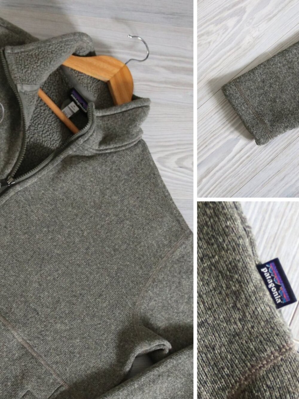 Patagonia Better Sweater Women's XL Gray Oversized Half Zip Outdoor Logo 23245